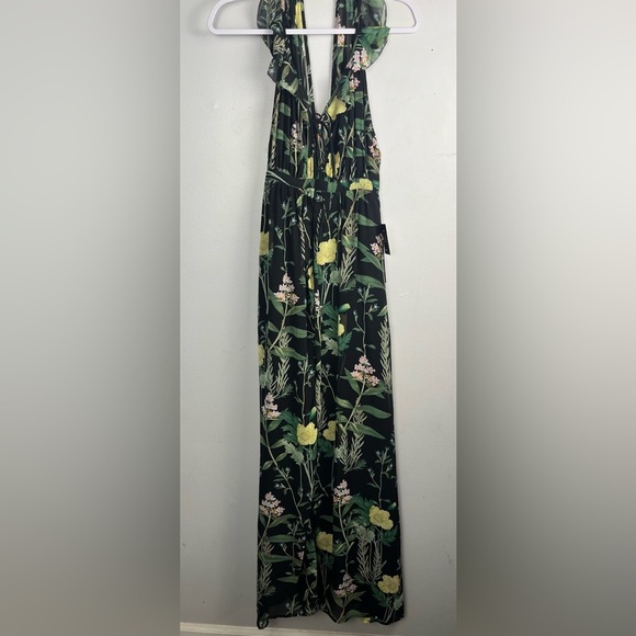 NWT Leaf Your Mark Black Floral Print Maxi Dress size xs - Picture 9 of 10